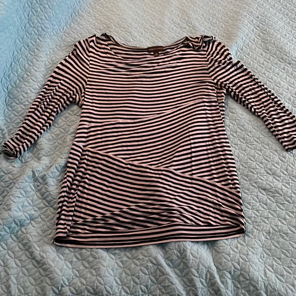 Boat Neck Striped Top